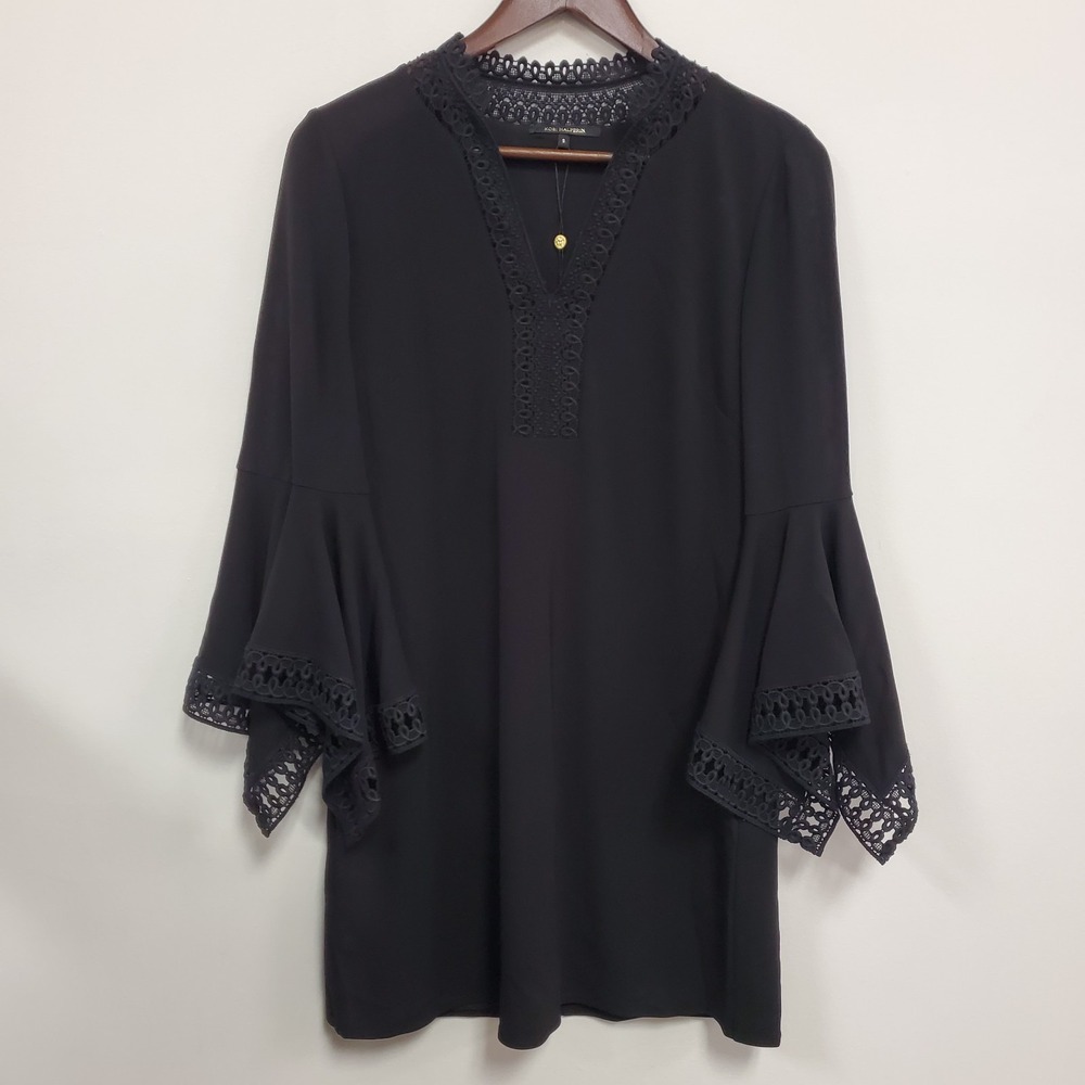 Kobi Halperin Womens Witchy Embroidered Eyelet Lavana Dress Size S Black NWT‎